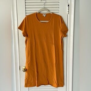 J. Crew Yellow Short-Sleeve Tee Shirt Dress